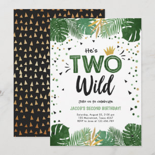 Zwei Wild Tropical Safari Gold Boy zum zweiten Geb Einladung