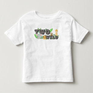 Zwei wilde Dschungel-Safari-Tiere Geburtstag Kleinkind T-shirt