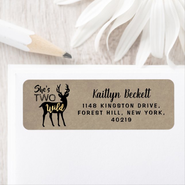 Zwei wilde Girls Woodland Deer 2. Geburtstag (Insitu)