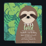 Zwei wilde, Niedliche Sloth Kids zum zweiten Gebur Einladung<br><div class="desc">Feiern Sie den besonderen Tag Ihres Süßes mit diesem Zwei Wilde Niedliche Schlampen Kids Zweites Geburtstag Design. Sie können dies durch einen Klick auf "PERSONALISIEREN" weiter anpassen. Matching Items in unserem Shop für ein komplettes Party Thema. Für weitere Fragen wenden Sie sich bitte an ThePaperieGarden@gmail.com</div>