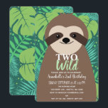 Zwei wilde, Niedliche Sloth Kids zum zweiten Gebur Einladung<br><div class="desc">Feiern Sie den besonderen Tag Ihres Süßes mit diesem Zwei Wilde Niedliche Schlampen Kids Zweites Geburtstag Design. Sie können dies durch einen Klick auf "PERSONALISIEREN" weiter anpassen. Matching Items in unserem Shop für ein komplettes Party Thema. Für weitere Fragen wenden Sie sich bitte an ThePaperieGarden@gmail.com</div>