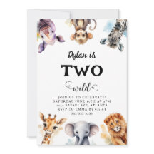 Zwei wilde Safari Tiere 2. Geburtstag