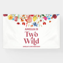 Zwei wilde Wildblume Zweites Party zum Geburtstag