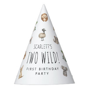 Zwei Wildtiere! Aussie Animal Birthday Party Willk Partyhütchen
