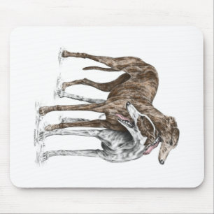 Zwei Windhund-Freund-Hundekunst Mousepad