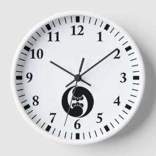 Zwei Wirbel im Uhrzeigersinn Wanduhr