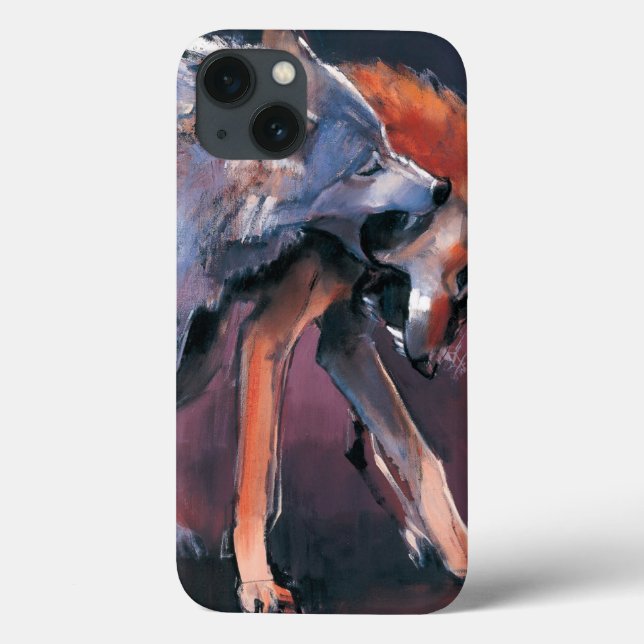 Zwei Wölfe 2001 Case-Mate iPhone Hülle (Rückseite)