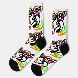 Zwei Wölfe Herbst Socken