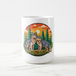 Zwei Wölfe Kaffeetasse