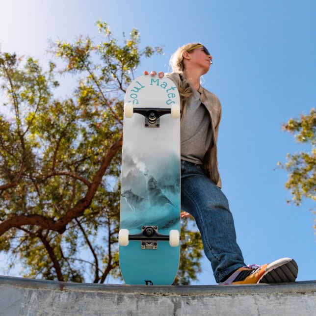 Zwei Wölfe Soul Mates D Brand Skateboard (Außenbereich 1)