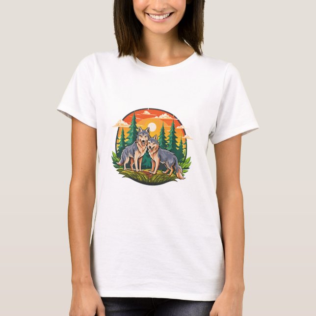 Zwei Wölfe T-Shirt (Vorderseite)