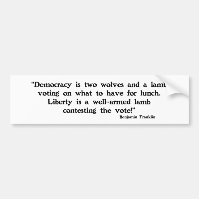 Zwei Wölfe und ein Lamm Autoaufkleber (Vorne)