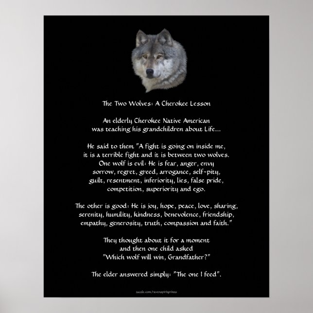 ZWEI WOLVES CHEROKEE TALE Poster (Vorne)
