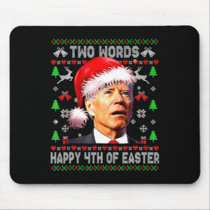 Zwei Worte glücklich 4. Osterfeier Joe Biden Weihn Mousepad