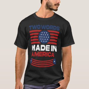 Zwei Worte in Amerika - amerikanische Flagge - Pol T-Shirt