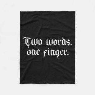 Zwei Wörter Ein Finger Fck Mittelfinger Lustig Erw Fleecedecke