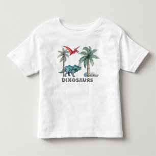 Zwei wunderliche Dinosaurier im Dschungel Kleinkind T-shirt