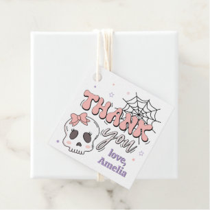 Zwei wunderschöne Niedliche Pink Halloween Geburts Geschenkanhänger
