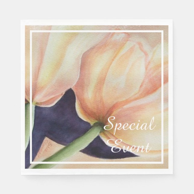 Zwei wunderschöne Tulips-Party Serviette (Vorderseite)