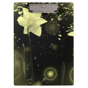 Zwei zarte Blume in gelber Farbe Klemmbrett