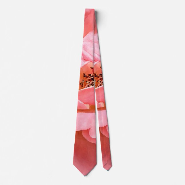 Zwei zarte rosa Rosen Krawatte (Vorderseite)