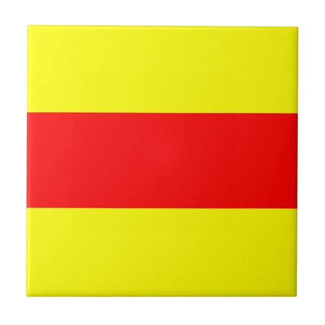 zwei Zeichen des maritimen Alphabets Fliese (Vorderseite)