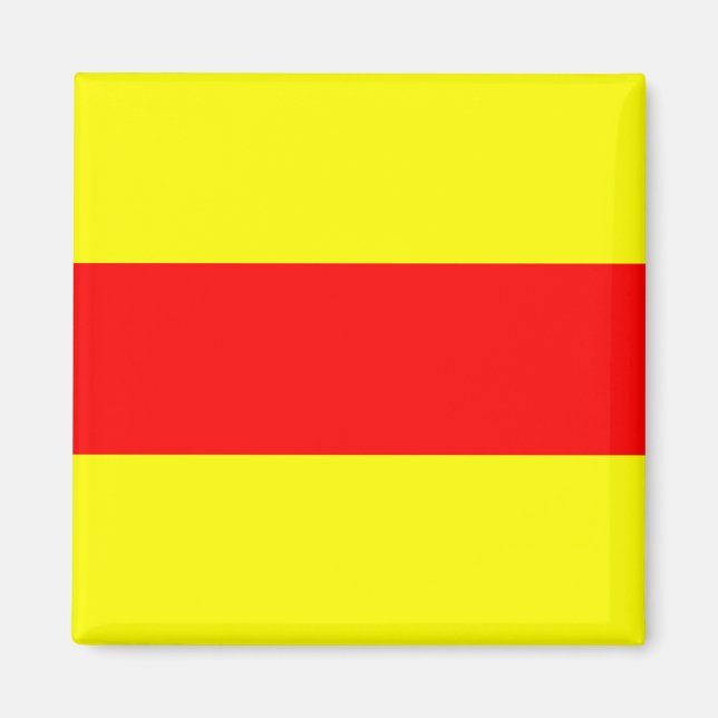 zwei Zeichen des maritimen Alphabets Magnet (Vorne)