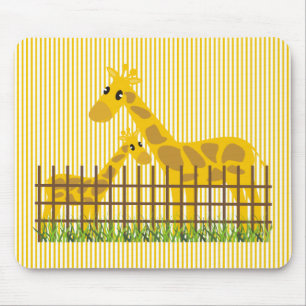 Zwei (zu) Niedliche Giraffen-Mousepads Mousepad
