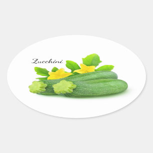 Zwei Zucchini Ovaler Aufkleber