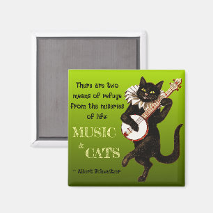 Zwei Zufluchtsmittel Musik Katzen Schweitzer Magnet