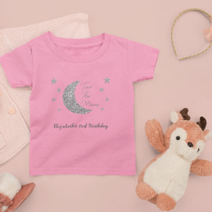 Zwei zum Mond 2. Geburtstags-T-Shirt für Kleinkind T-shirt