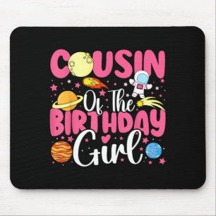 Zwei zum Mond Cousin des Geburtstagsmädchen Astron Mousepad