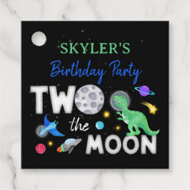 Zwei zum Mond Dinosaurier Astronaut 2. Geburtstag Geschenkanhänger