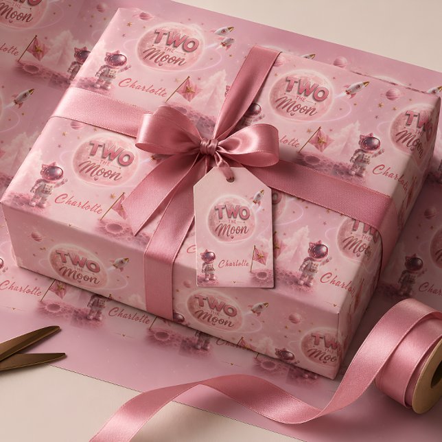 Zwei zum Mond Geburtstag Geschenkpapier (Von Creator hochgeladen)