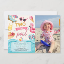 Zwei zum Pool Sommer Geburtstagsfeier Foto
