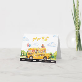 Zwei zwei Schulbusse - Esszeitszeichen Dankeskarte