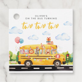 Zwei zwei Schulbusse Geschenkanhänger