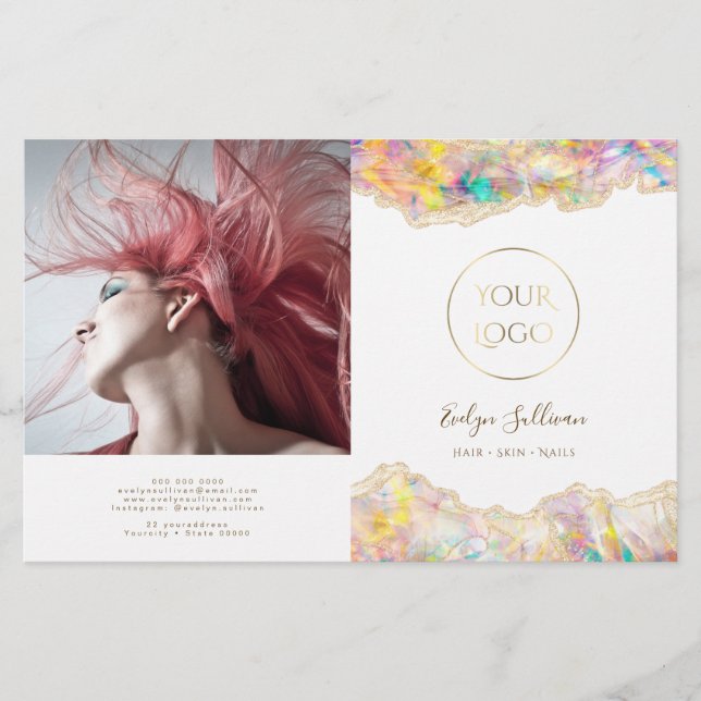 Zweifach-Broschüre für Opal-Design (Vorderseite)