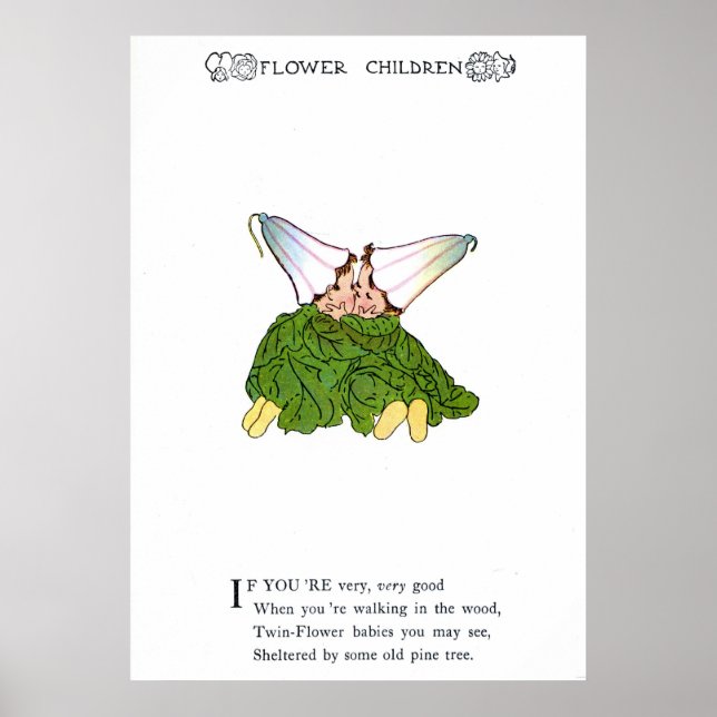 Zweifache Blume Poster (Vorne)