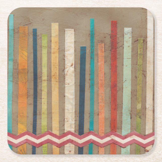 Zweifachzäune II Rechteckiger Pappuntersetzer (Vorderseite)