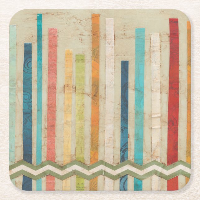 Zweifachzäune IV Rechteckiger Pappuntersetzer (Vorderseite)