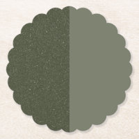 Zweifarben-Moosgrün-Papieruntersetzer – Anpassbar