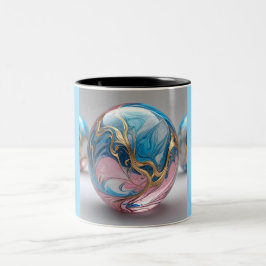Zweifarben-Tasse, 325ml (Marmor-8) Zweifarbige Tasse
