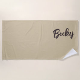 Zweifarbig Sand-Beige Moderne Benutzerdefinierte N Strandtuch