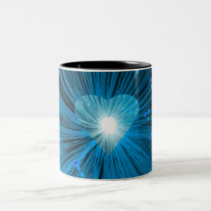 Zweifarbige Blue Heart-Tasse Zweifarbige Tasse
