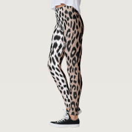 Zweifarbige Cheetah Leopard Print Leggings