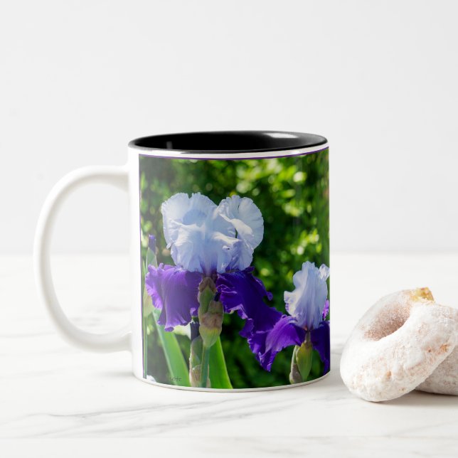 Zweifarbige Iris-Beauties Tasse (Mit Donut)