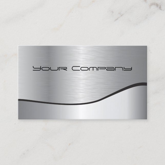 Zweifarbige Silver Corporate Business Card Visitenkarte (Vorderseite)