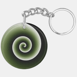 Zweifarbige Spiral Kunst Schlüsselanhänger