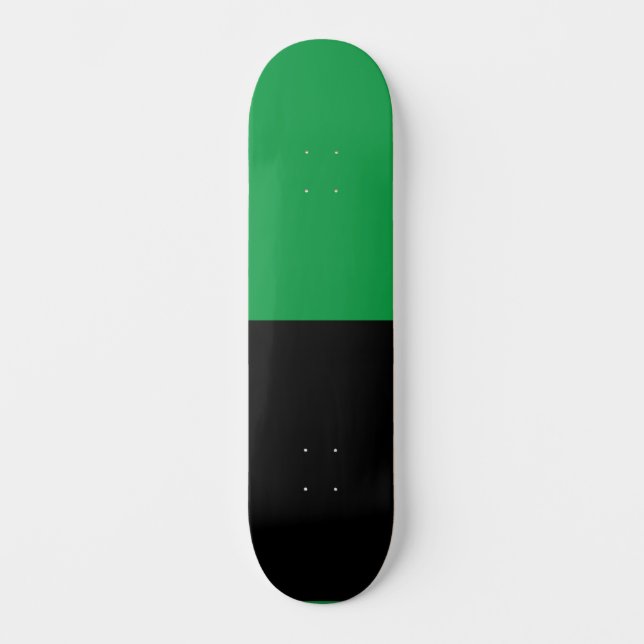 Zweifarbige Split halbe Schwarz und halb Grün Skateboard (Vorderseite)